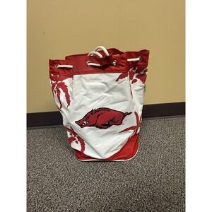 Arkansas Razorbacks Red White Palm Tree Drawstring Sling Backpack Bag